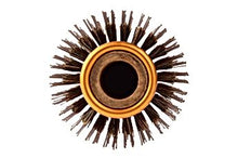 Naložite sliko v pregledovalnik galerije, Profesionalne krtače za lase so izdelane iz naravnih mehkih ščetin divje svinje v kombinaciji s ščetinami iz sinteznega polimernega materiala, ki ga odlikuje izjemna odpornost na toploto (do 230 ºC) - na ta način so združene prednosti naravnih in umetnih materialov, kar omogoča širok spekter rabe krtač.